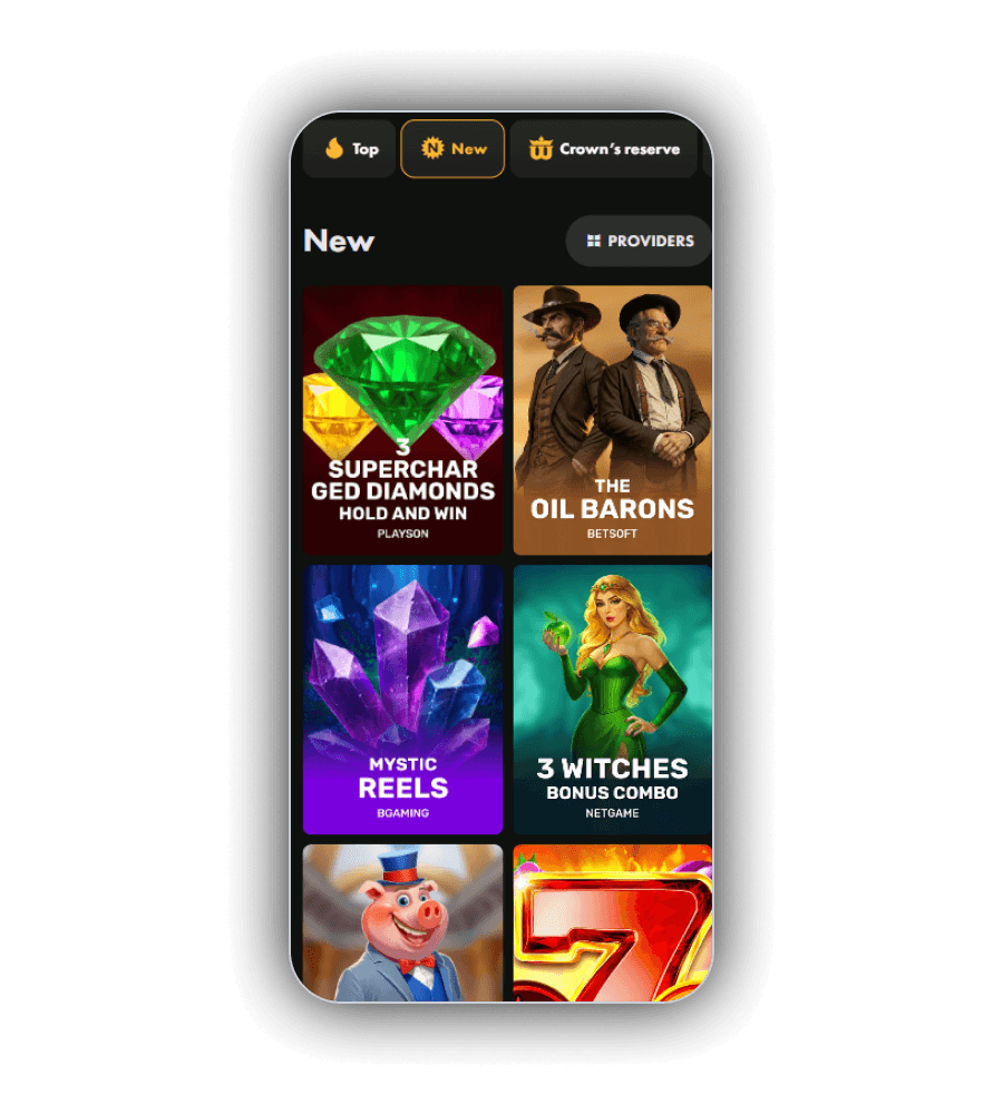 WinCrown pokies lobby with bonus buy, jackpot and hold and win shelves